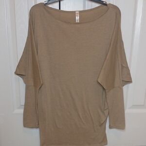 Lyss Loo Beige Dolman Tunic Womens Large